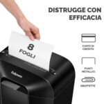 Distruggidocumenti LX-41 - a frammenti - nero - Fellowes - immagine 3