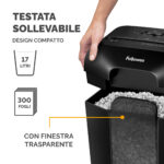 Distruggidocumenti LX-41 - a frammenti - nero - Fellowes - immagine 5