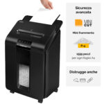 Distruggidocumenti automatico 100M - a mini frammenti - Fellowes - immagine 2
