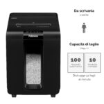 Distruggidocumenti automatico 100M - a mini frammenti - Fellowes - immagine 3