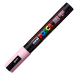Marcatore a base d'acqua Uni Posca PC5M  - punta tonda media da 1,8mm a 2,5mm - rosa chiaro - Uni Mitsubishi - immagine 2