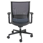 Poltrona semidirezionale Elite wing WIBST - con braccioli regolabili - celeste - Unisit - immagine 2