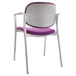 Poltroncina visitatore Step SPBSBR - con braccioli inclusi - prugna - Unisit - immagine 2