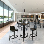 Tavolo bar alto Tapas TAVTA - rotondo - grigio - Unisit - immagine 2