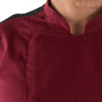 Giacca cuoco Raul - da uomo - manica lunga - taglia M - bordeaux - Giblor's - immagine 3