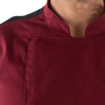 Giacca cuoco Thiago - da uomo - manica corta - taglia M - bordeaux - Giblor's - immagine 3