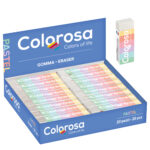 Gomma Pastel - 6,2 x 1,2 x 2,2 cm - vinile - Colorosa - conf. 20 pezzi - immagine 2