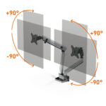 Braccio porta monitor Select Plus 5097-23 - per 2 monitor - Durable - immagine 3