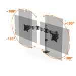 Braccio porta monitor Select 5095-23 - per 2 monitor - Durable - immagine 3