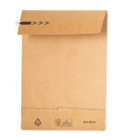 Sacchetti a fondo quadro E-Green - C5 - 16,2 x 22,9 x 4 + 10 cm - carta kraft - avana - Bong Packaging - conf. 250 pezzi - immagine 2