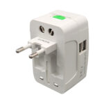 Adattatore da viaggio universale - 2 prese USB - bianco - MKC Melchioni - immagine 2