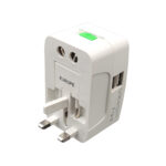 Adattatore da viaggio universale - 2 prese USB - bianco - MKC Melchioni - immagine 3