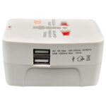 Adattatore da viaggio universale - 2 prese USB - bianco - MKC Melchioni - immagine 5