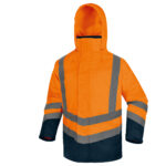 Parka 5 in 1 Optimum 3 alta visibilità - taglia M - arancio fluo - Deltaplus - immagine 4