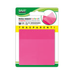 Blocchetto notes adesivo - 75 x 75 mm - colori traslucidi assortiti - Lebez - Box 72 blocchetti - immagine 4