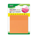 Blocchetto notes adesivo - 75 x 75 mm - colori traslucidi assortiti - Lebez - Box 72 blocchetti - immagine 6