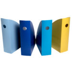 Set 4 portariviste Mag-Cube Bee Blue - 26,6 x 8,2 x 30,5 cm - colori assortiti - Exacompta - immagine 2