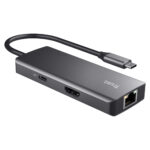 Adattatore multiporta Dalyx - USB-C 6 in 1 - alluminio - argento - Trust - immagine 2