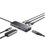 Adattatore multiporta Dalyx - USB-C 6 in 1 - alluminio - argento - Trust - immagine 4
