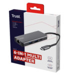 Adattatore multiporta Dalyx - USB-C 6 in 1 - alluminio - argento - Trust - immagine 5
