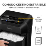 Distruggidocumenti automatico - a mini frammento - 80 M - Fellowes - immagine 4