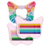 Astuccio Farfalla matite colorate Sparkle - colori assortiti - Faber-Castell - conf. 20 pezzi - immagine 2