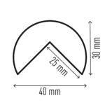 Profilo paracolpi angolare C25R - giallo/nero - Durable - immagine 2