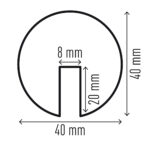 Profilo paracolpi E8R - per spigoli - giallo/nero - Durable - immagine 3