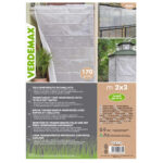 Telo occhiellato - per coperture - 2 x 3 m - PE/rafia - bianco - Verdemax - immagine 2