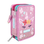 Astuccio 3 zip Candy collection - 19,5 x 7,5 x 12,9 cm - tessuto - fantasie assortite - Giotto - immagine 4