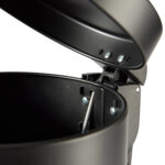 Pattumiera Premium - con pedale e vaschetta - 3 L - nero satinato - Perfetto - immagine 4