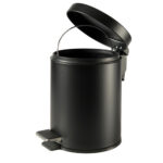 Pattumiera Premium - con pedale e vaschetta - 5 L - nero satinato - Perfetto - immagine 2