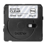 Brother - Nastro adesivo - Nero/Trasparente - 12mm x 4mt - BTAG131 - immagine 2