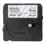 Brother - Nastro -  Bianco/Trasparente - BTAG135 - 12mm x 8mt - immagine 2