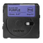 Brother - Nastro -  Nero/Viola - BTAGF31 - 12mm x 4mt - immagine 2