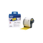 Brother - Rotolo etichetta continua - carta adesiva rimovibile - Nero/Giallo - 62mm x  30,48mt - DK-44605 - immagine 2