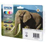 Epson - Multipack Cartuccia ink - 24 - C/M/Y/C CH/M CH/K - C13T24284012 - C/M/Y 4,6ml - K/ C CH/M CH 5,1ml - - immagine 2