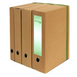 Scatola progetto con elastico - cartone FSC - dorso 10 cm - 25x35 cm - avana - Starline - immagine 2
