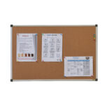 Lavagna - 60 x90 cm - superficie in sughero - cornice in alluminio - Starline - immagine 5