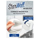 Cornice magnetica retroadesiva Starwall - A4 - silver - Starline - immagine 2
