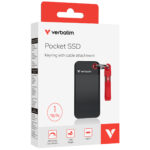 SSD Portatile Pocket USB 3.2 GEN 2 - 1 TB - Nero/Rosso -Verbatim - 32192 - immagine 3