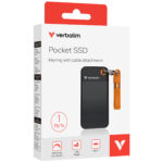 SSD Portatile Pocket USB 3.2 GEN 2 - 1 TB - Nero/Arancio Verbatim - 32193 - immagine 3