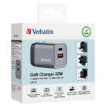Adattatore da viaggio GNC-35 - 1x USB-C PD 35W, 1x USB-A QC 3.0 35W - Verbatim - 32200 - immagine 2