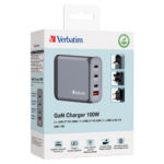 Adattatore da viaggio GNC-100 - 2x USB-C PD 1x USB-C PD 65W, 1x USB-A QC 3.0 100W - Verbatim - 32202 - immagine 2