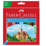 Matita colorata eco Il Castello - diametro mina 3,00 mm - colori assortiti - Faber-Castell - astuccio 48 pezzi