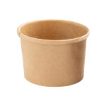 Bowl per zuppe monouso - 360 ml - cartoncino - avana - Signor Bio - conf. 25 pezzi