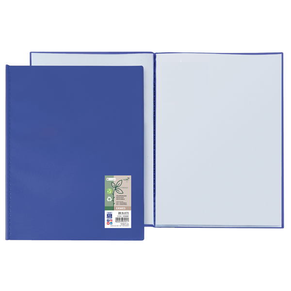 MD_100135 Portalistini Ermes - PP riciclato - 22 x 30 cm - 20 buste - blu - Sei Rota - immagine 1