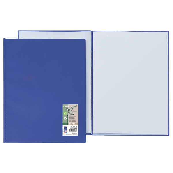 MD_100136 Portalistini Ermes - PP riciclato - 22 x 30 cm - 40 buste - blu - Sei Rota - immagine 1