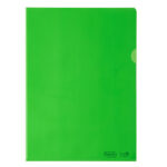Cartellina a L BioBased - 22 x 30 cm - PE riciclato - liscio pesante - verde - Favorit - conf. 25 pezzi