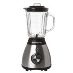 Frullatore Frullo Glass - con bicchiere in vetro - 600 W - nero/argento - Melchioni family